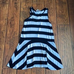 Black and white striped summer dress